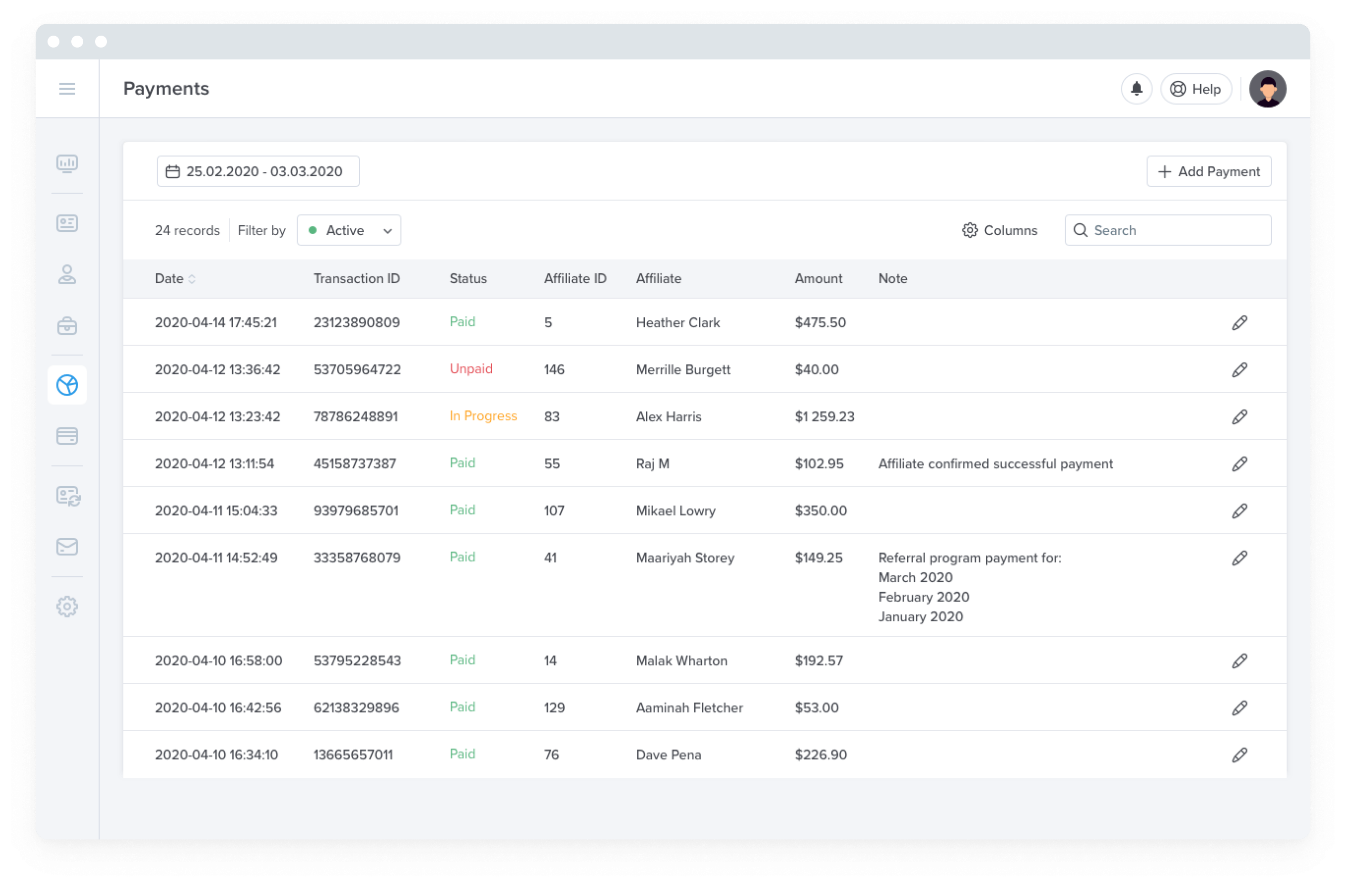 PerformXcel affiliate marketing software tracking payments